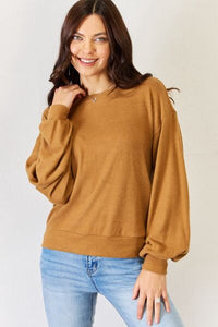 Cozy Embrace Round Neck Long Sleeve Top