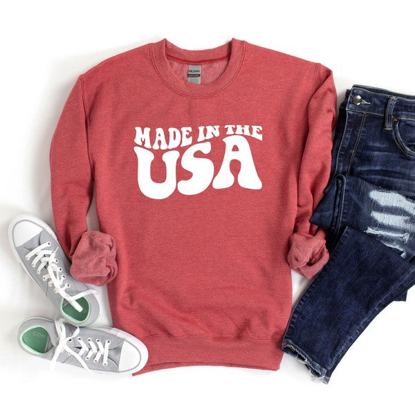 Made In The USA Wavy Graphic Sweatshirt