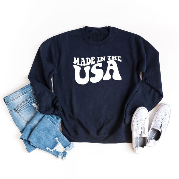 Made In The USA Wavy Graphic Sweatshirt