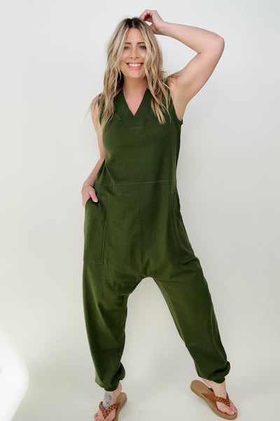 Sleeveless Harem Jumpsuit - 3 colors!