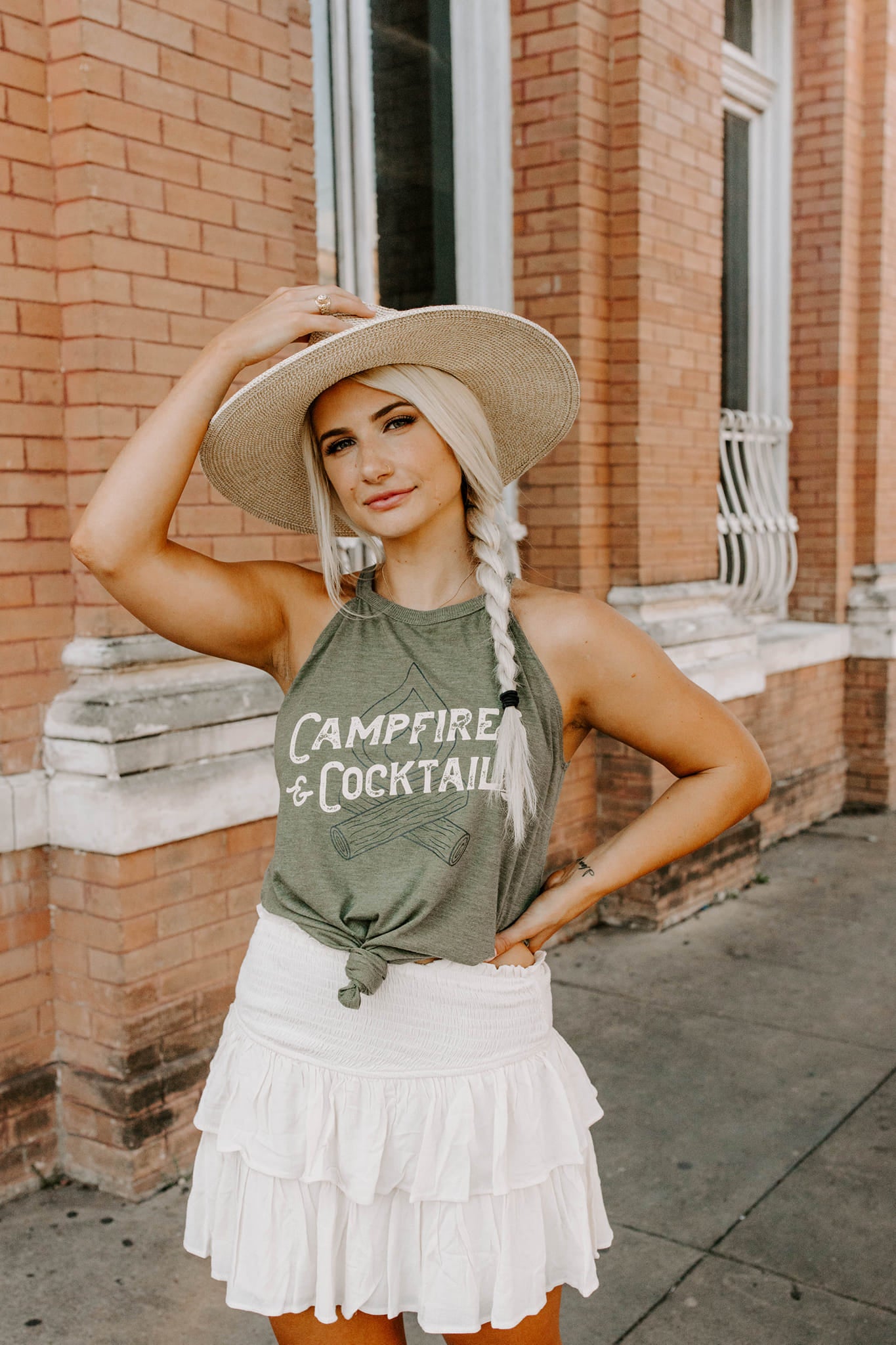 Campfires and Cocktails Rocker Tank