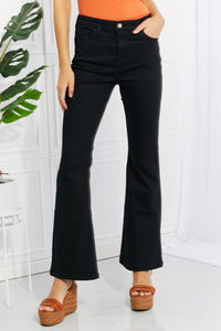 Zenana Clementine Full Size High-Rise Bootcut Jeans in Black