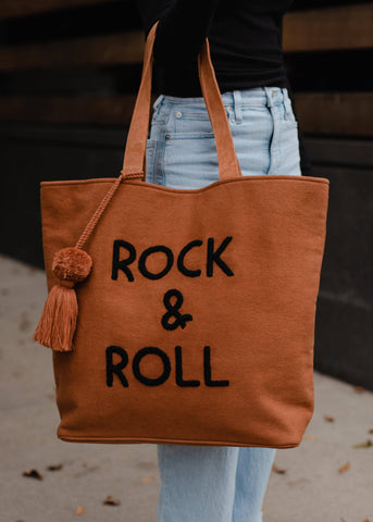 Caramel Rock & Roll Tote Bag