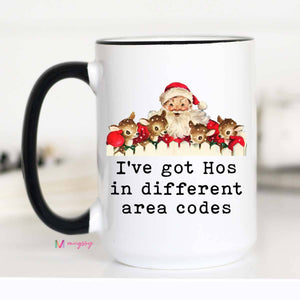 I've Got Hos In Different Area Codes Christmas Mug