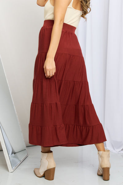 The Wynn Tiered Midi Skirt