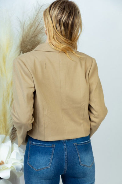 Cropped Blazer With Patch Pockets