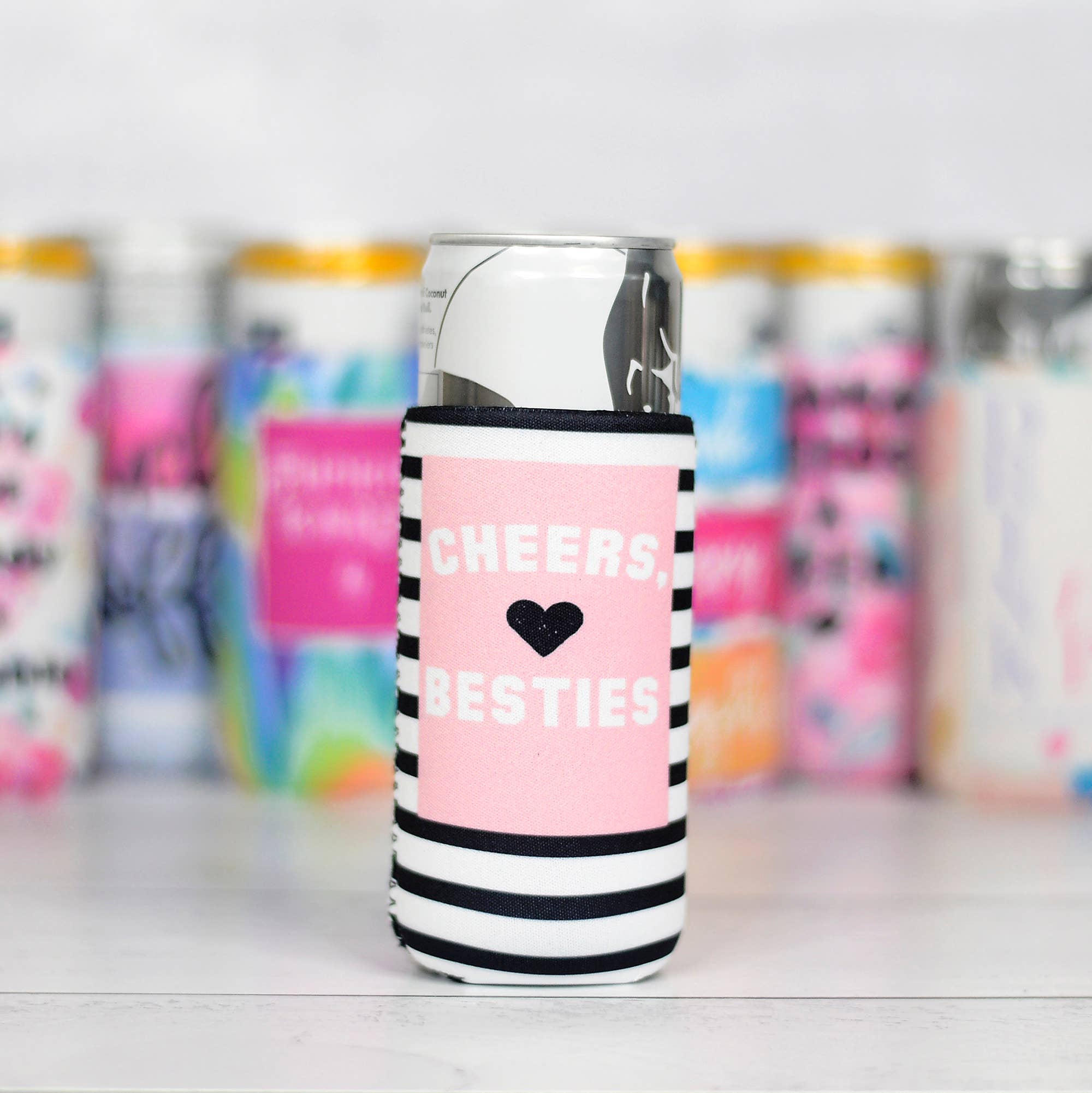 Cheers Besties Slim Can Cooler