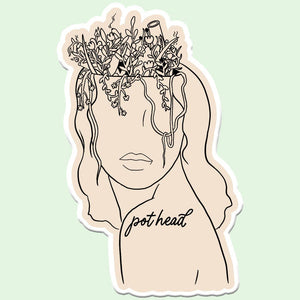 pothead hair line Pothead Sticker Decal – Ruby Rebellion