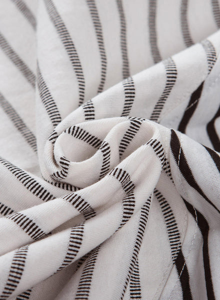Striped Patchwork Short Sleeve Top