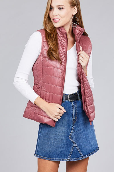 Pink Quilted Vest - Ruby Rebellion
