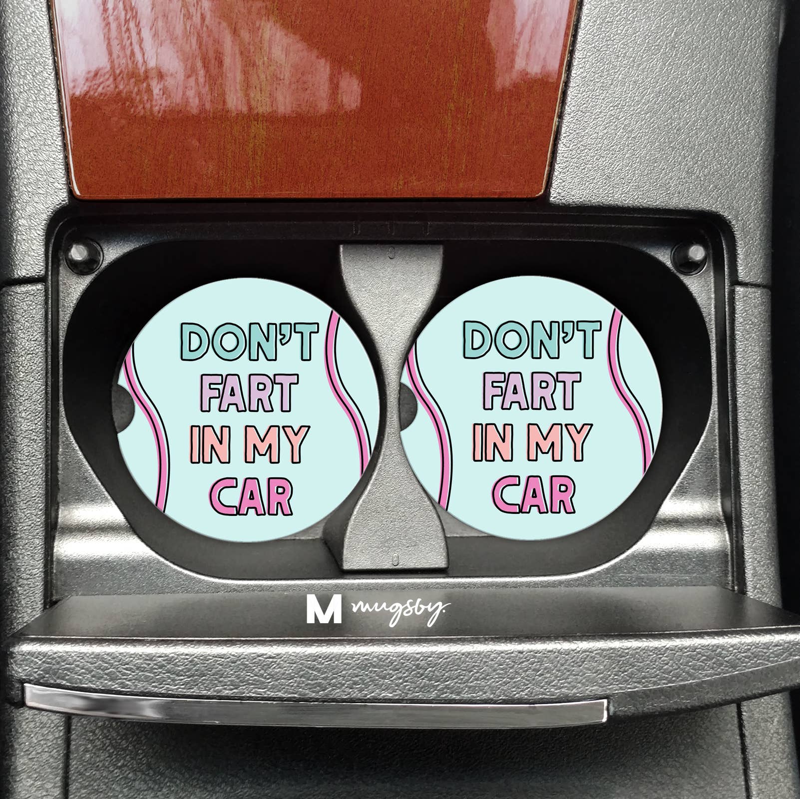Don't Fart in my Car Funny Car Coasters Set