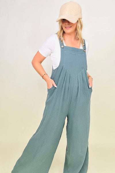 Wide Leg Jumpsuit With Pockets