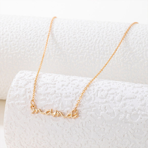 Mama Letters Pendant Necklace (U.S. Stock)