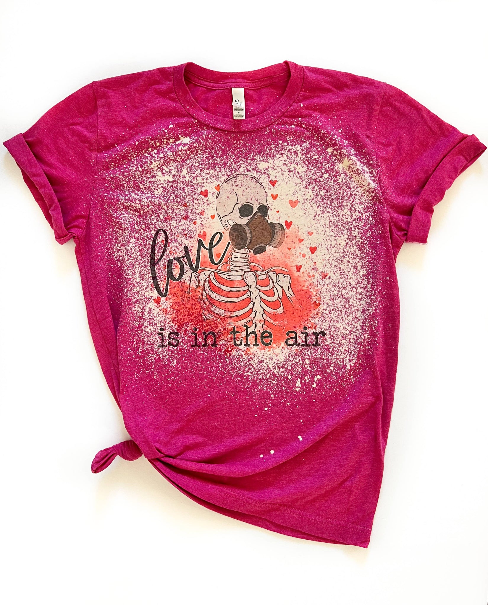 Love Is In The Air Skeleton Valentines Day Tee