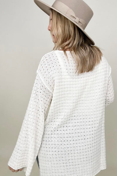 Davi & Dani Bell Sleeve Boatneck Sweater