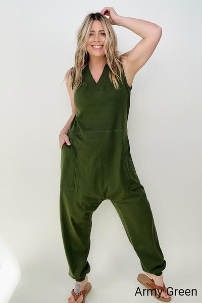 Sleeveless Harem Jumpsuit - 3 colors!