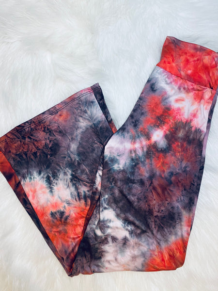 Tie Dye Wide Leg Palazzo Pants - Ruby Rebellion