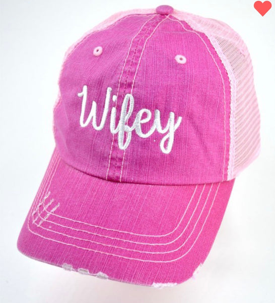 Wifey Hat - Grey or Pink! - Ruby Rebellion