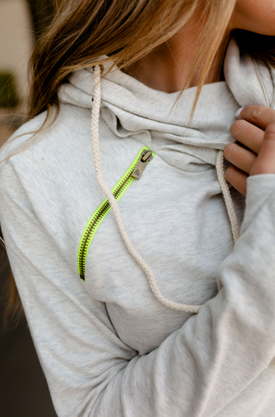 Ampersand Ave Basic Double Hoodie - Hint of Lime - Ruby Rebellion