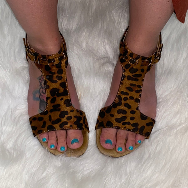 Leopard Roman Flat Sandals - Ruby Rebellion