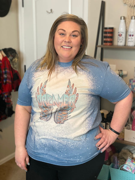 Dreamer Bleached Tee - Ruby Rebellion