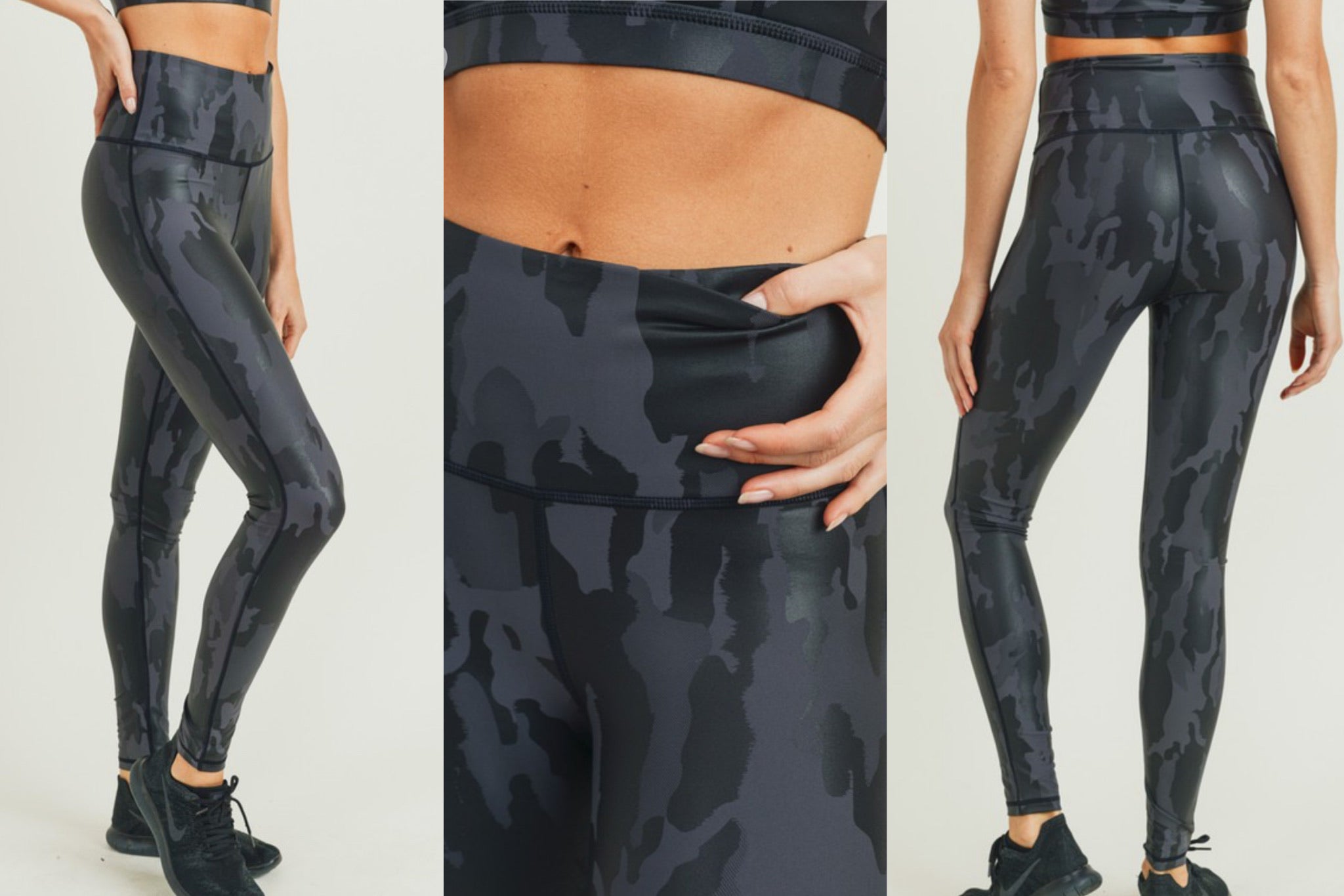 Black Camo Active Leggings - Ruby Rebellion