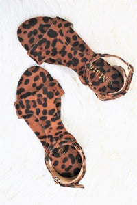 Leopard Roman Flat Sandals - Ruby Rebellion
