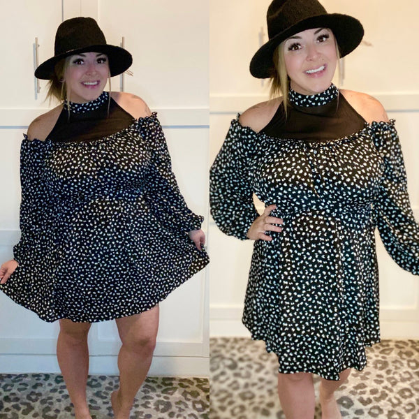 On The Prowl Cold Shoulder Dress