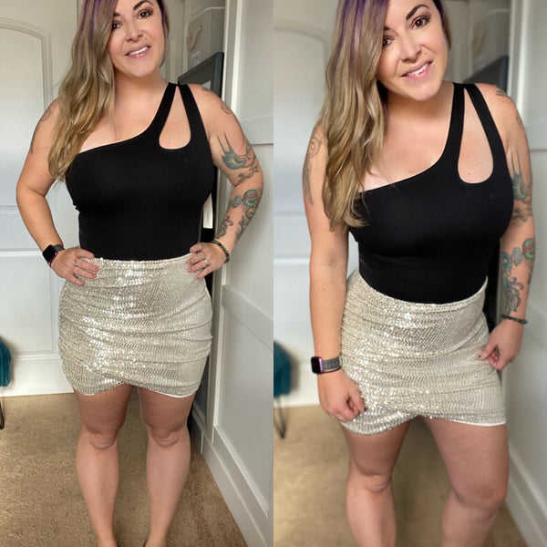 One Shoulder Keyhole Bodysuit - Ruby Rebellion