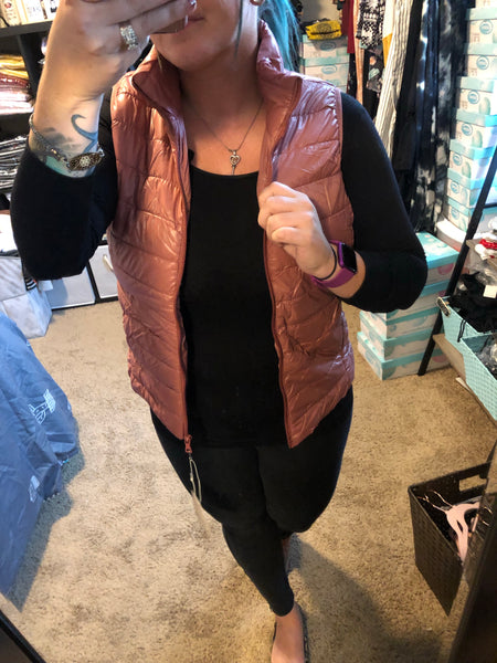 Pink Quilted Vest - Ruby Rebellion