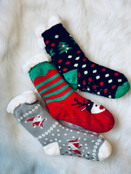 Christmas Slipper Socks - Ruby Rebellion