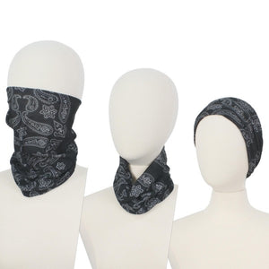 Black Bandana Face Covering - Ruby Rebellion