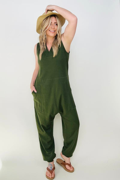 Sleeveless Harem Jumpsuit - 3 colors!