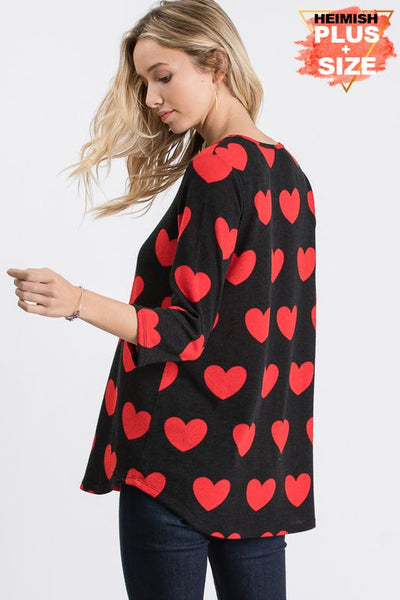 Candy Heart Crush Criss Cross Chest Top - Ruby Rebellion