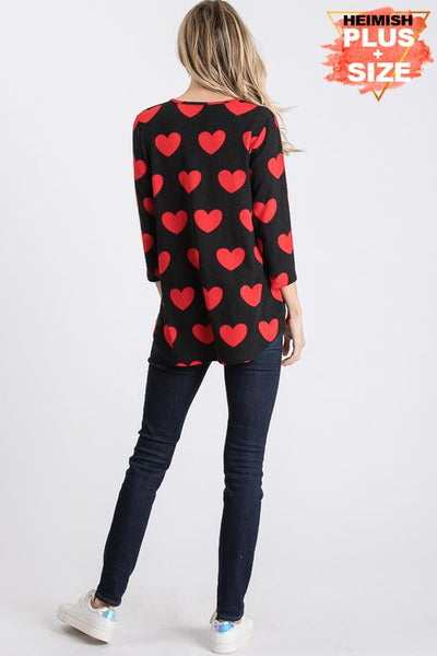 Candy Heart Crush Criss Cross Chest Top - Ruby Rebellion