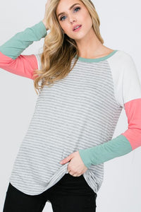 Candy Crush Color Block Top - Ruby Rebellion