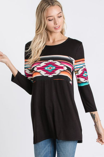 Arizona Bonfire Aztec Top - Ruby Rebellion