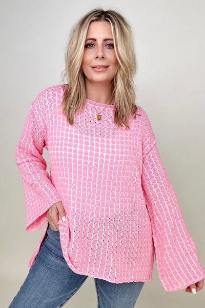 Davi & Dani Bell Sleeve Boatneck Sweater