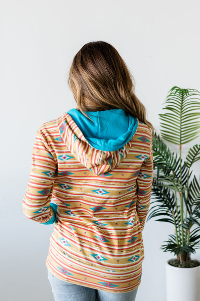 Ampersand Ave Southwest Sunrise Half Zip Hoodie