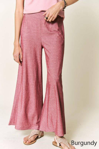 Wide Waistband Wide Leg Pants